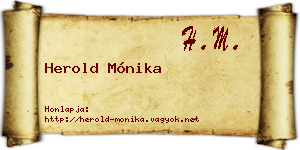Herold Mónika névjegykártya